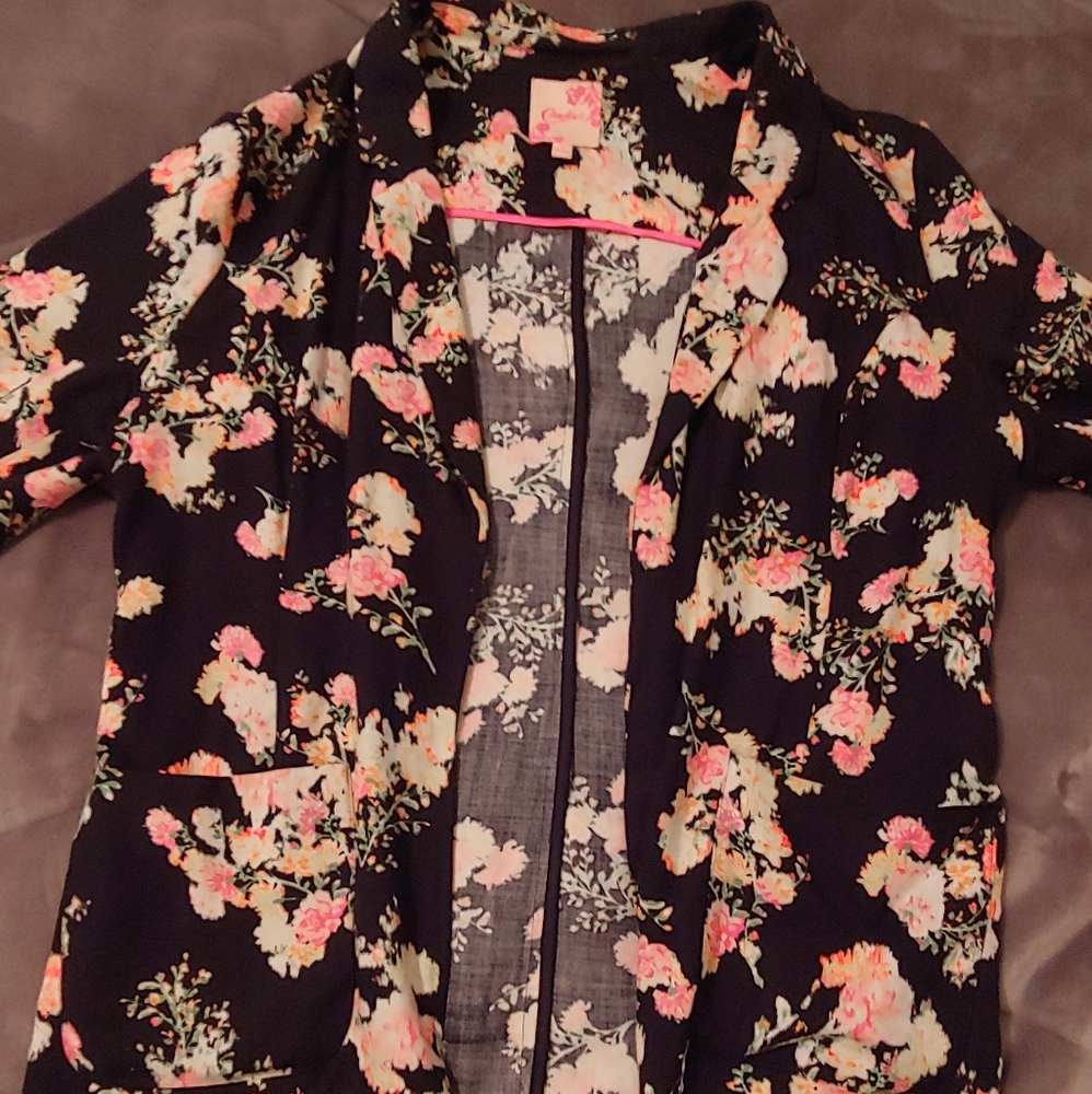 Floral Dress Blazer Women's Large